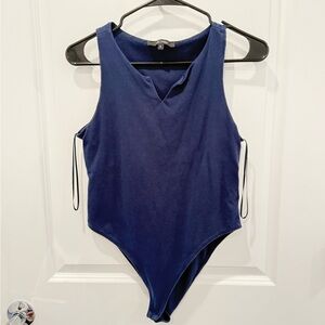 Navy Sleeveless Bodysuit